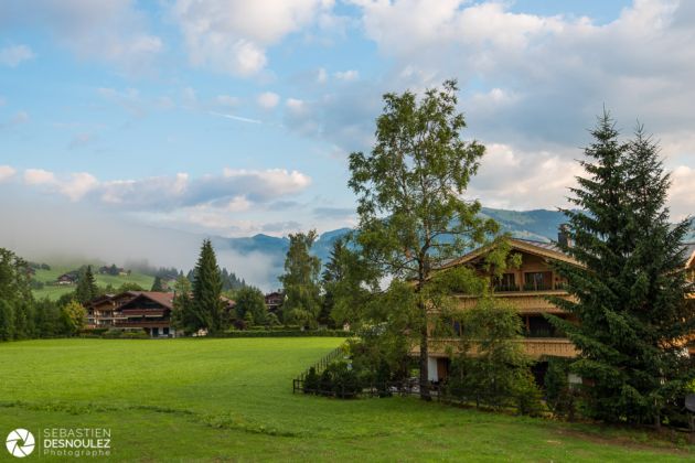 Vue depuis ma suite lors du shooting d'un hôtel de luxe à Gstaad (Suisse) - photo : Sebastien Desnoulez