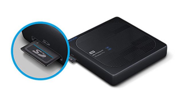 Western Digital My Passport Wireless Pro - disque dur Wifi déchargeur de SD Card