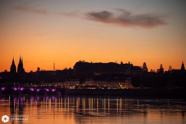 Silhouette de Blois au coucher du soleil Photo Sebastien Desnoulez Photographe Auteur B